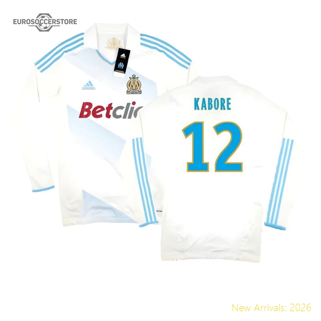 Marseille 2011-12 Player Spec Long Sleeve Home Shirt ((Excellent) L) (Kabore 12)-PitchVibe Kits